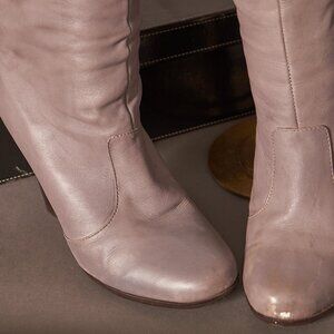 Dolce Vita Knee High Gray Heeled Boots